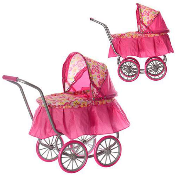 Коляска 9678 (3шт) для ляльки,класика,зал,колеса4шт(діам19см),66-67-30,5см,в кор-ці,34-52-13,5см (шт.)