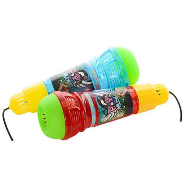 Мікрофон KL3502A (240шт) 23см, світло, 2 кольори, на бат-ці (таблетки), в кульку, 7,5-23-7,5см (шт.)