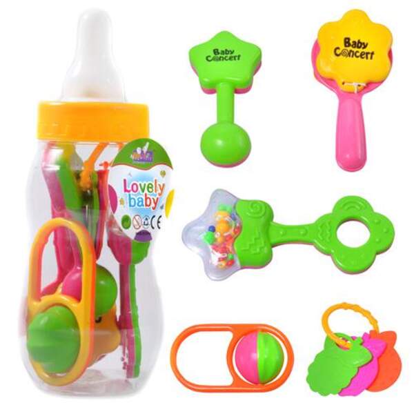 Брязкальце 2828 A-46 (72шт) 5шт, в колбі (пляшечка), 27-10см (шт.)