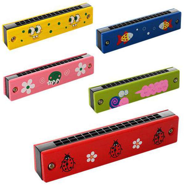 Дерев'яна іграшка Гармошка MD 0491 (120шт) 4 види, в кульку, 13см (шт.)