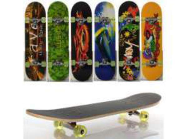 Скейт MS 0321-1 (6шт) 78,5-20см, алюм. підвіска, колеса ПУ, 7 шарів, 6 видів, 608Z, розібраний, дошк (шт.)