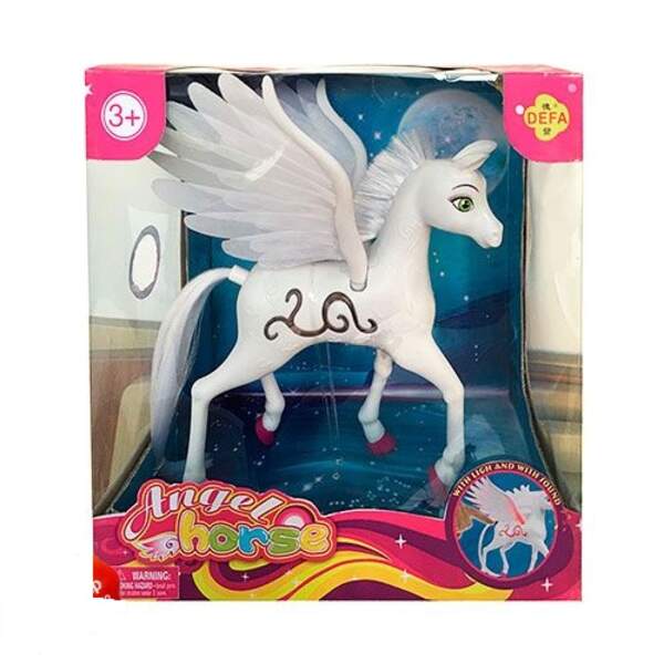 Конячка DEFA 8325 (8 шт.) «Ангел», 23 см, з крилами, звук, світло, на батарейках (табл.), у коробці, (шт.)