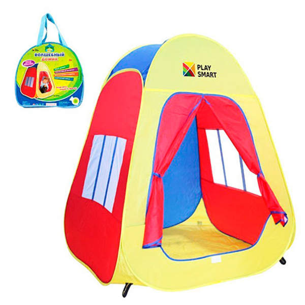 Намет M 1422 (18шт) піраміда, 105-88-86см, 1вхід, застібка-липучка, 2 вікна-сітки, в сумці. 38-40-5с (шт.)