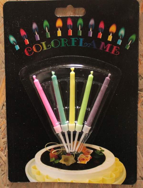 СВЕЧКА ДЛЯ ТОРТА 5ШТ "ЦВЕТНОЕ ПЛАМЯ" (К-38) (шт.)