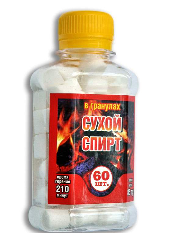 Сухий спирт у гранулах 60 шт (маса нетто 85гр) (шт.)