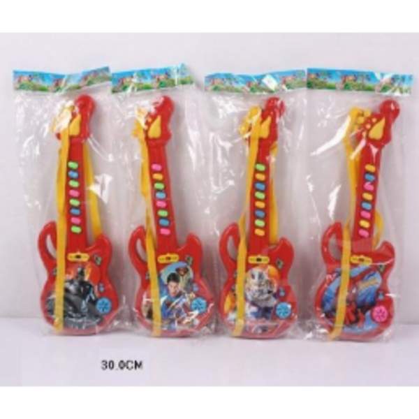 Гітара 3939-29 (240шт) FR, 29см, муз, 7 видів (FR, DPS, НК, СБ, СП, Б10), на бат-ці, в кульку, 10,5- (шт.)