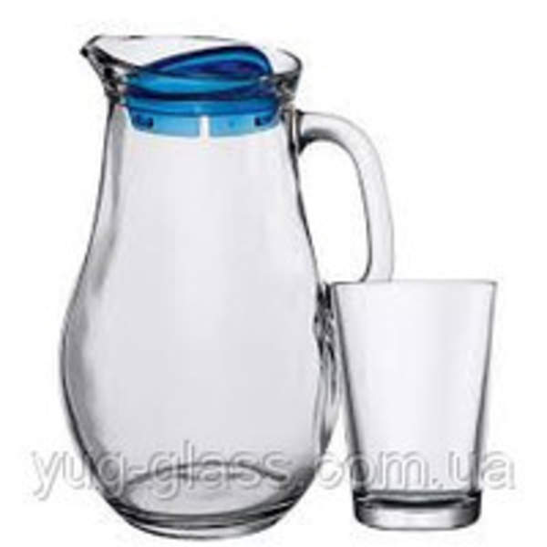 Бiстро набір глечик з кришкою 1,85л+6шт склянок д/води v-200мл (под.уп.) 97346 (шт.)