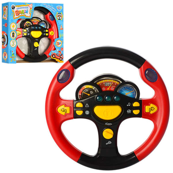 Кермо 7737 UK(48шт) 19,5-19,5см, зв(укр), муз,світло, правила світлофора, 2кол,на бат-ці,у кор,22-20 (шт.)