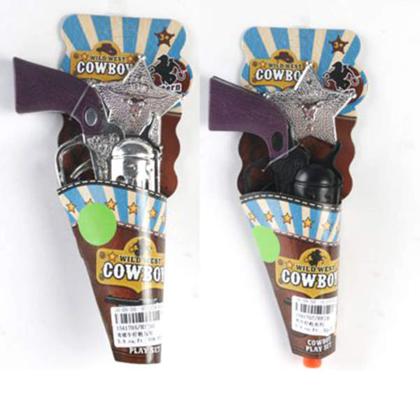 Пістолет набір ковбоя HY790-790A (336шт) 18см, значок, 2 види, на листі, 21-10-2,5см (шт.)