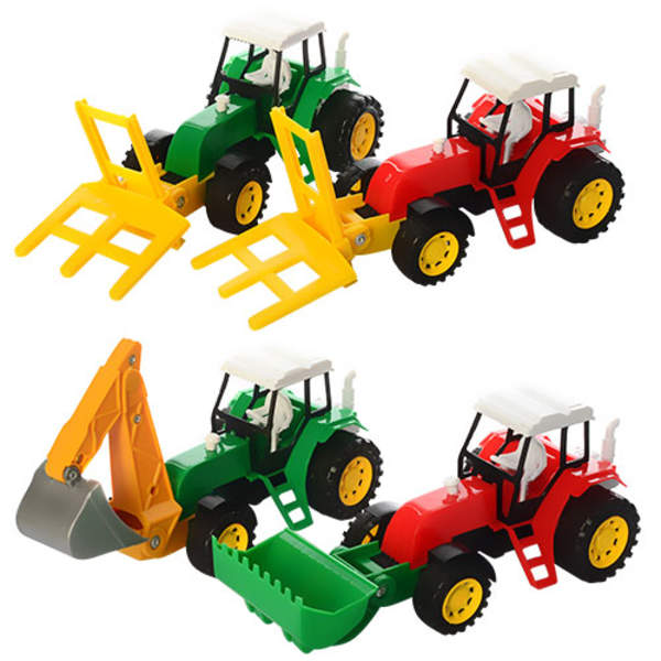 Трактор 986-5B-6B-7B (240шт) інер-й, від 17см, 3 види (бульдозер, навантажувач, екскаватор),у кульку (шт.)