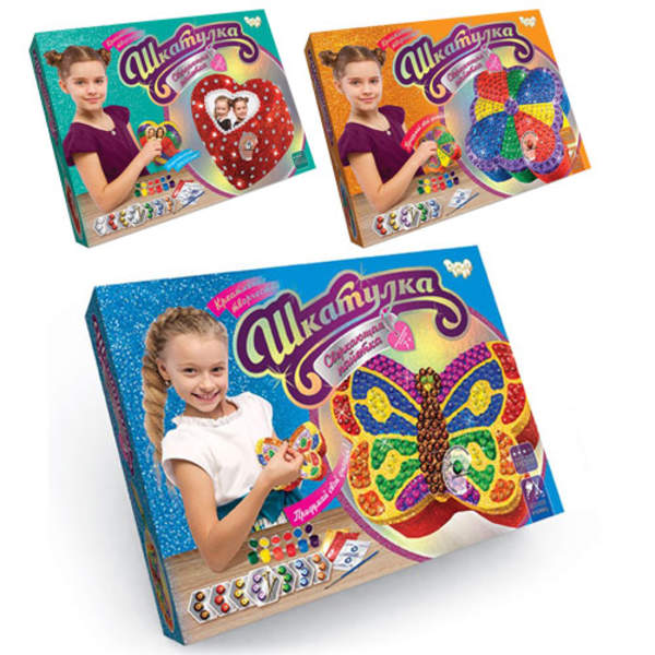 Набір креативної творчості "Шкатулка "Блискуча паєтка" (6) SHR-01-03,04,08 (шт.)