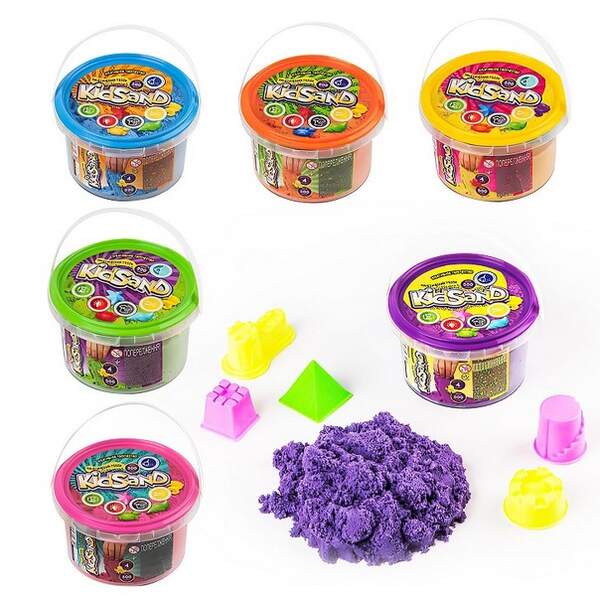 Набір креативної творчості "Кінетичний пісок "KidSand" банка 500г (24) KS-01-02 (шт.)