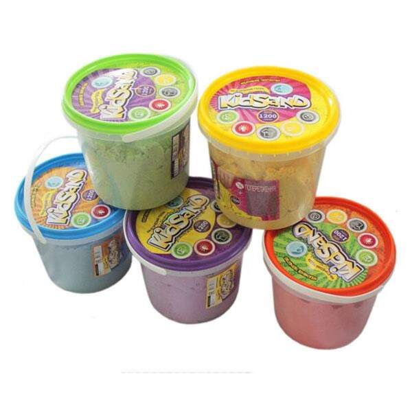 Набір креативної творчості "Кінетичний пісок "KidSand" банка 1200г (12) KS-01-04 (шт.)