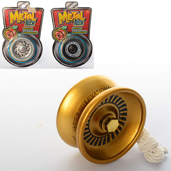 Йо-йо M 3020 (288шт) метал, 5,5см, 3 кольори, на листі, 10-16,5-3см (шт.)