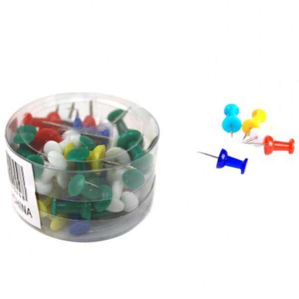 Кнопки-голки. силові в прозр. пач. 50шт 22мм кольор. №22-50 (240) (шт.)