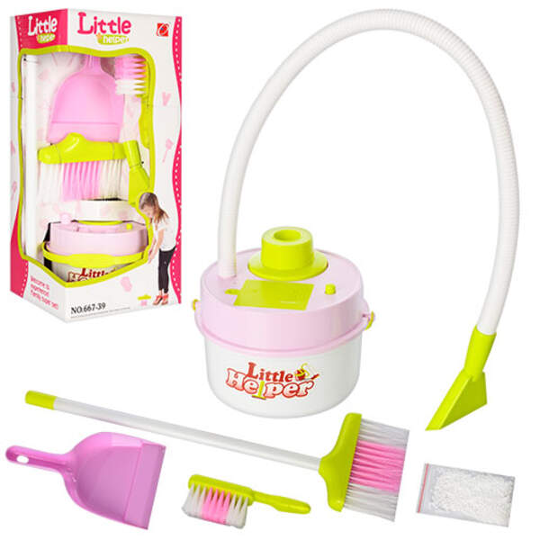 Набір для збирання 667-39 (18шт) пилосос, щітка 2шт, совок, пінопл. кульки,на бат-ці,в кор-ці,19-43- (шт.)