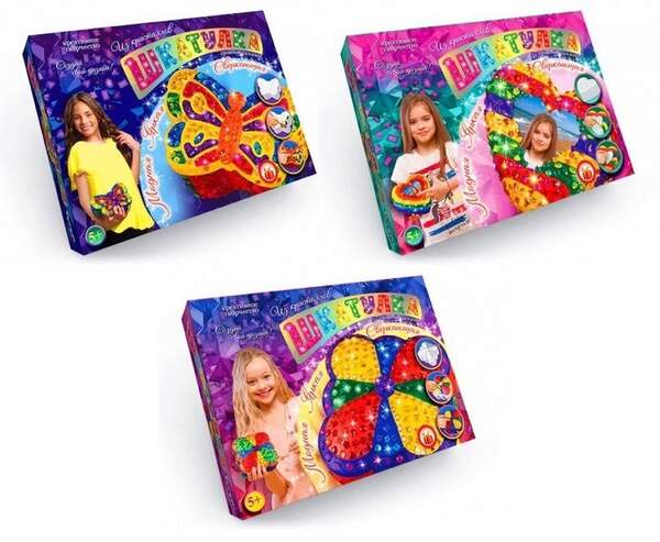 Набір креативної творчості "Скринька з кристалів своїми руками" (6) SHK-01-01,02,03 (шт.)