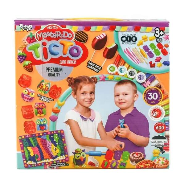 Набір креативної творчості "Тісто для ліпки "Master Do" коробка 30 кольорiв*20г ЛЮКС укр (6) ТМD-03- (шт.)
