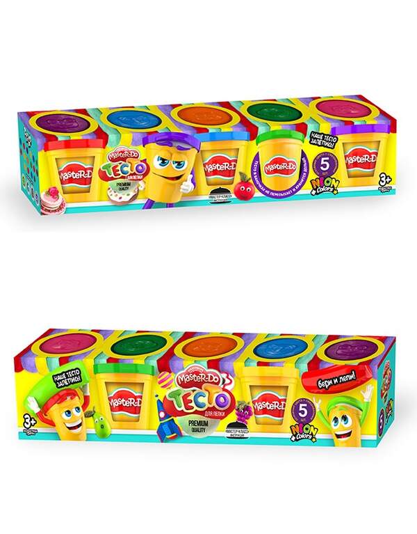 Набір креативної творчості "Тiсто для лiпки "Master Do" 5 банок*50г укр. (9) TMDB-01-02U (шт.)