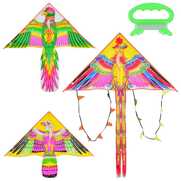 Повітряний змій M 1741 (100шт) 135-67см, 3 види, в кульку, 93-9,5см (шт.)