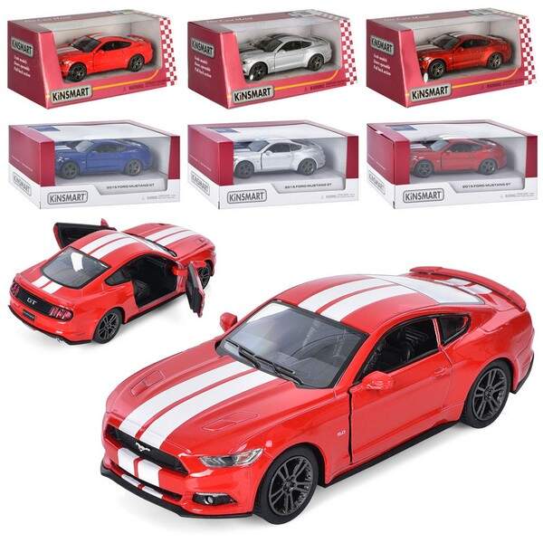 Модель легкова 5' KT5386FW Ford Mustang GT (2015) метал.інерц.відкр.дв.4кол.кор./96/ (шт.)