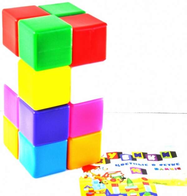 Набір дитячий "Кубик кольоровий в сітці 12 - ел" арт 111 Бамсік (шт.)