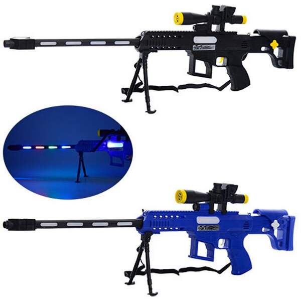 Автомат 6690-3 (84шт) 72см, звук (англ, стрільби), світло, 2 кольори, бат, в пакеті, 21,5-49-3,5см (шт.)