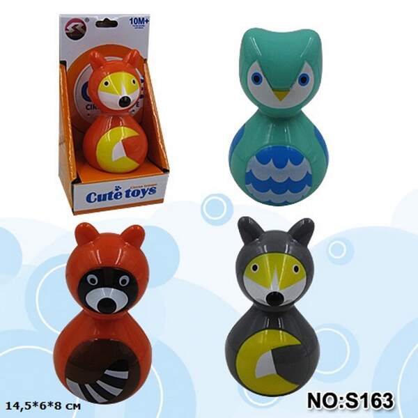 Неваляйка S163 тварини муз.3в.кор.14, 5*6*8 /240/ (шт.)