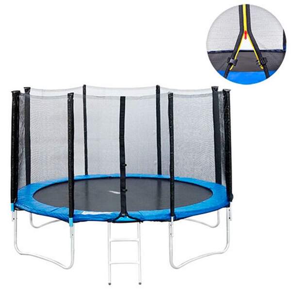 Батут MS 0501 (1шт) діаметр 427см, з сіткою, на пружинах 80шт, опори W-образ 4шт, сходи, в кор-ці (шт.)