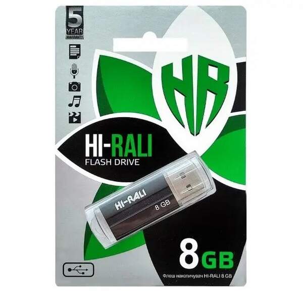 Usb флеш Hi-Rali 8Gb Corsair series  Black (шт.)
