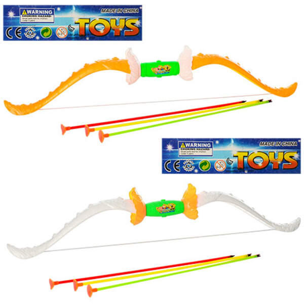 Лук 2568C1 (130шт) СБ, 68,5см, стріли-присоски 3шт, 2кольори, в кульку, 15-79-5см (шт.)