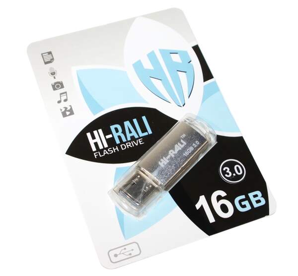 Usb флеш Hi-Rali 16Gb Rocket  series Silver (шт.)