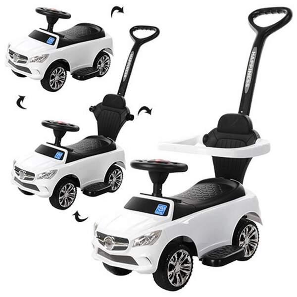 Каталка-толокар M 3503C-1 (1шт) 2в1(батьківська ручка),муз,світло,підст.для ніг,на бат-ці,білий (шт.)