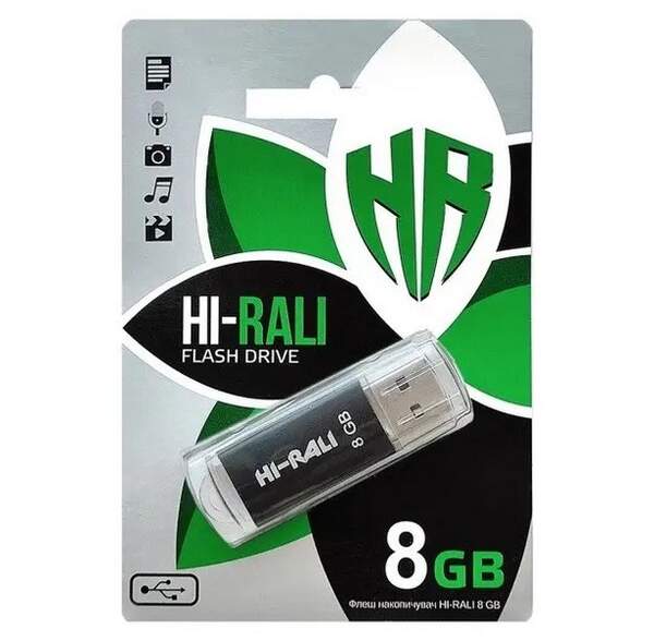 Usb флеш Hi-Rali 8Gb Rocket series  Black (шт.)