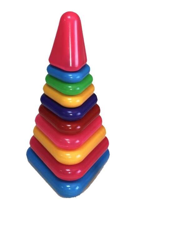 Іграшка дитяча "Піраміда трикутна №7", арт 1809 - 9 елементів Бамсік (шт.)