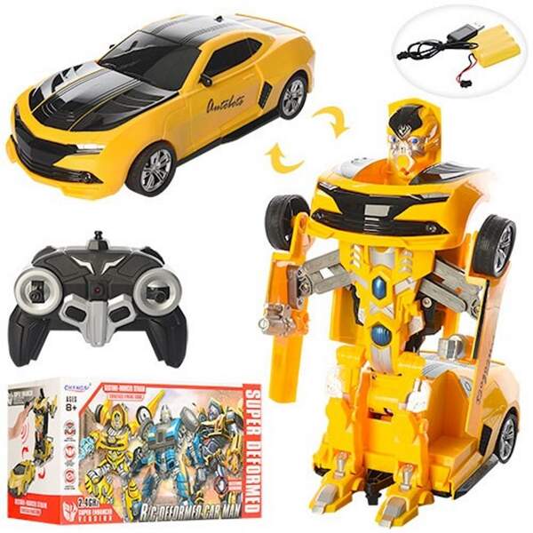 Трансформер 6636E (24шт) р/в, акум, робот + машина, 28,5 см, USB зарядне, звук, світло, кор, 32-16,5 (шт.)