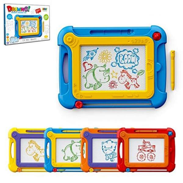 Дошка 8266A (84шт) для малювання, кольорова, 24см, ручка, 4 кольори, в кор-ці, 25-19-2,5см (шт.)