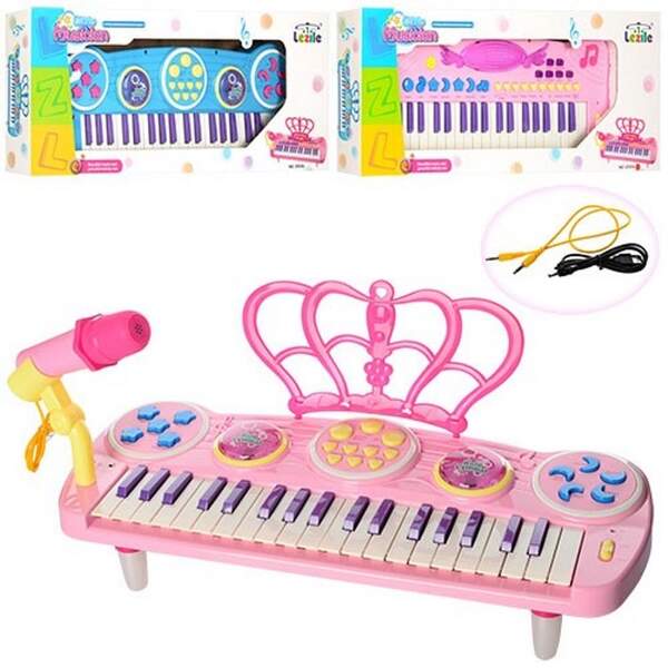 Синтезатор 3707A-8A (12шт) 37клавіш,мікрофон,запис,MP3,USBшнур,2види,на бат-ці,в кор-ці,60,5-25-8см (шт.)
