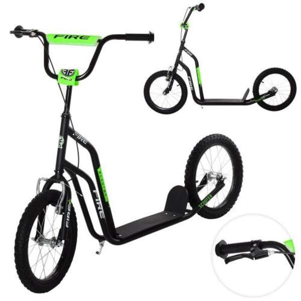 Самокат SR 2-044-B (1шт) взрослый,2кол-резина 16д,руль94-111см,до60кг,подн.28-11см,ручн.тормоз,черны (шт.)