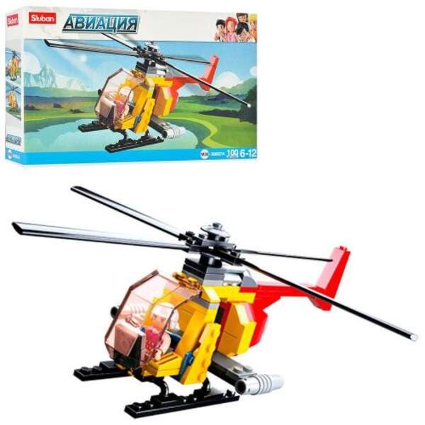Конструктор SLUBAN M38-B0667A (72шт) вертоліт, фігурка, 100дет, в кор-ці, 23,5-14-4,5см (шт.)