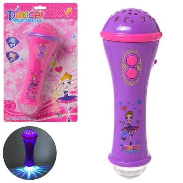 Мікрофон 2021-1A (72шт) 18см, муз, світло, проектор нічного неба, 2кол, на бат (таб), на аркуші (шт.)