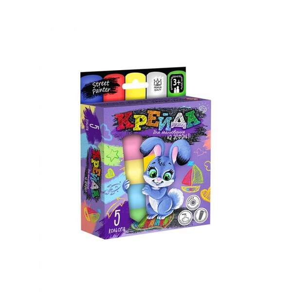 Крейда для малювання на асфальті велика 5 шт укр (20) MEL-01-03U (шт.)