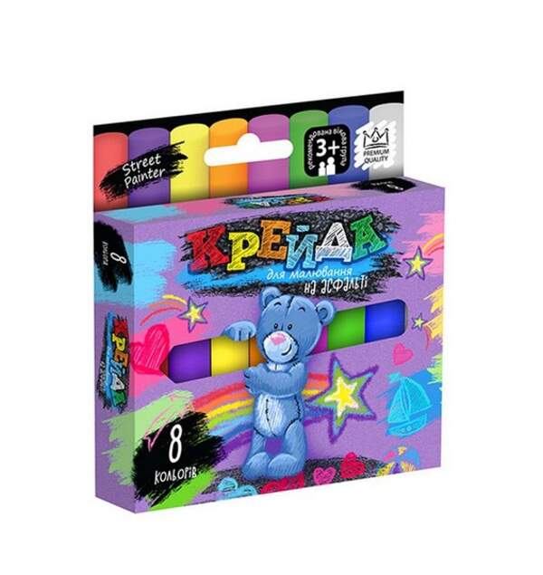 Крейда для малювання на асфальті тонка 12 шт укр (36) MEL-02-03U (шт.)