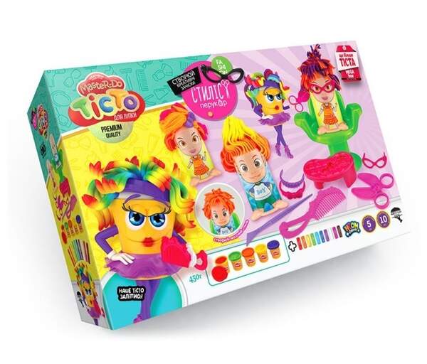 Набір креативної творчості "Тісто для ліпки "Master Do" СТИЛІСТ-ПЕРУКАР укр (4) TMD-13-01U (шт.)