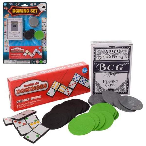 Доміно 3896-30 (144шт) карти, фішки (з номіналом), на листі, 18,5-26-2см (шт.)