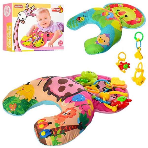 Килимок для немовляти 023-23-23G (18шт) 30-45см,шуршалка,брязкальця3шт,2вида,в кор-ці,30,5-26,5-9см (шт.)