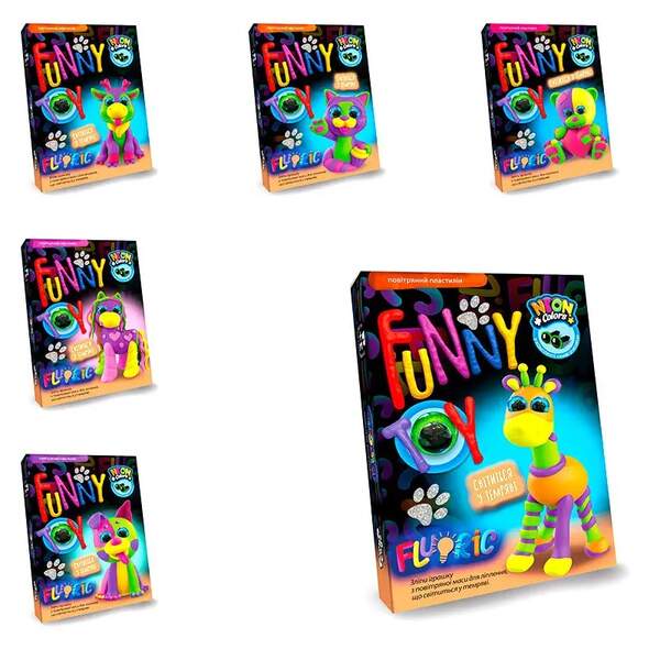 Набір креативної творчості "AIR CLAY "FLUORIC" 4 кольори укр.(32) ARCL-FL-01-01,02,03...08U (шт.)