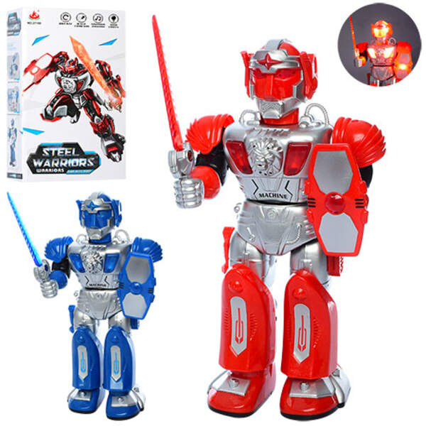 Робот 27160 (24шт) 31см, ходить, звук, світло, тулуб повор 360,2 кольори, на бат-ці, у кор-ці, 18,5- (шт.)