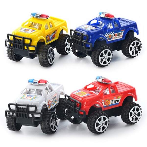 Машинка 633 (720шт) спецтехніка, інер-я, 4 види (поліція, пожежна, 911, служба порятунку), у кульку (шт.)
