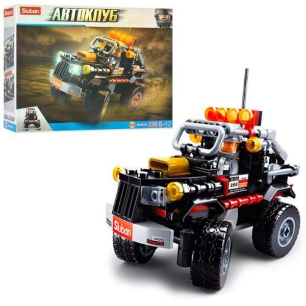 Конструктор SLUBAN M38-B0663D (60шт) позашляховик, 158дет, фігурка, в кор-ці, 23,5-19-4,5см (шт.)